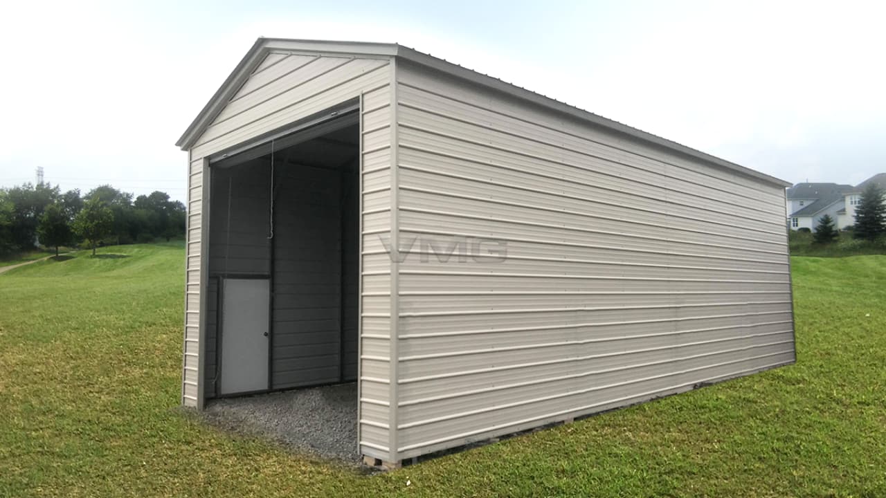 18x40x14 Vertical Roof RV Garage