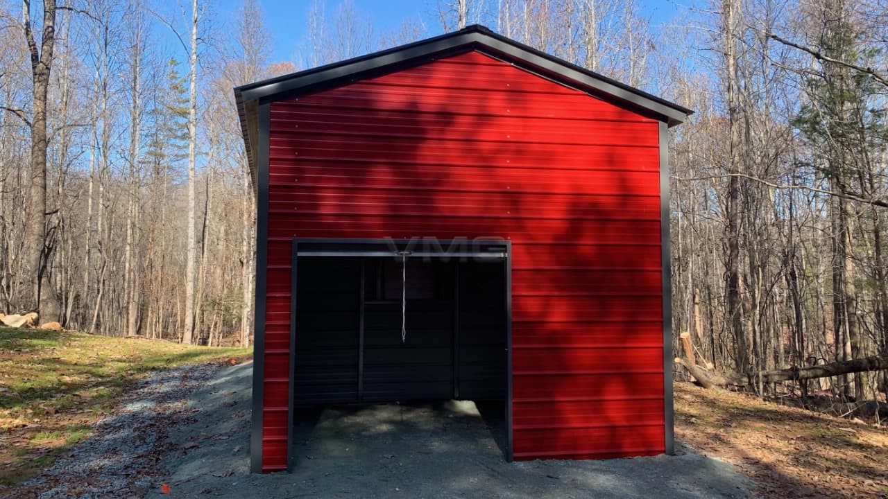 18x30x10 Vertical Roof Metal Garage