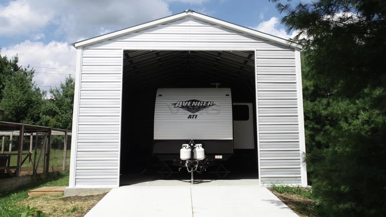20x35x12 Steel RV Garage