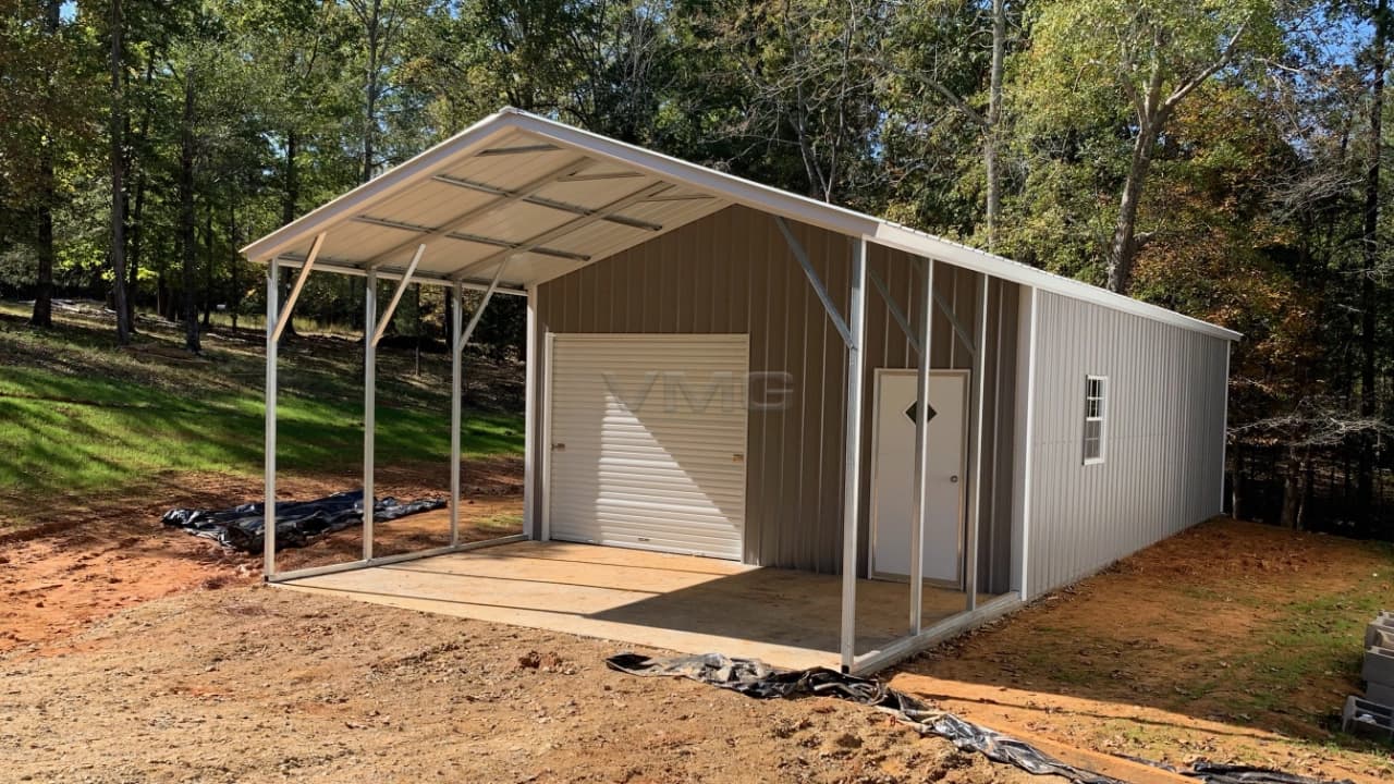 20x50x09 Combo Utility Metal Building