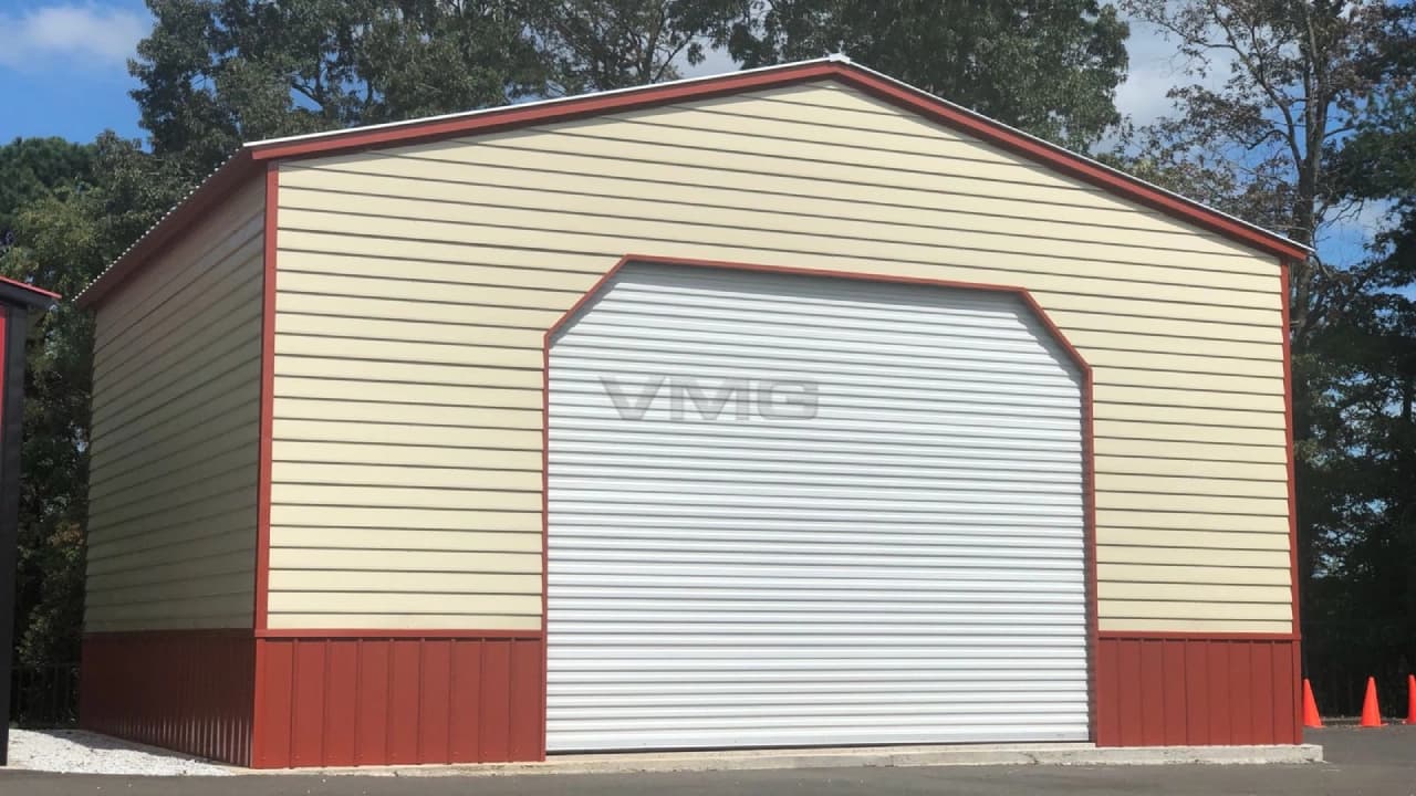 30x26x14 Two Tone Single Car Garage