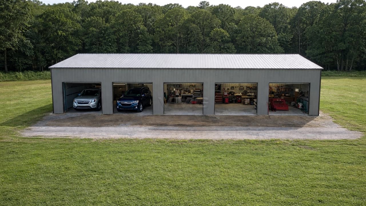 30x70x12 Five Car Garage