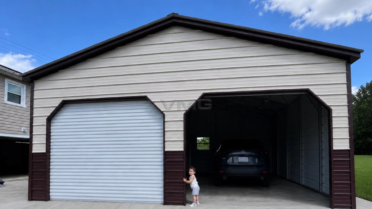 22x26x10 Metal Garage