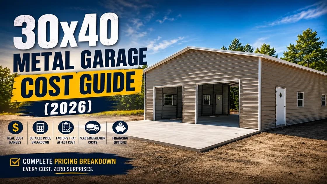 30×40 Metal Garage Cost Guide (2026): Complete Pricing Breakdown