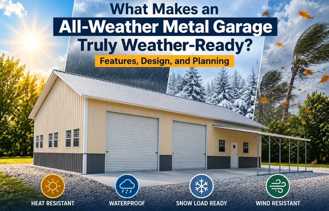 What Makes an All-Weather Metal Garage Truly Weather-Ready? Features, Design, and Planning