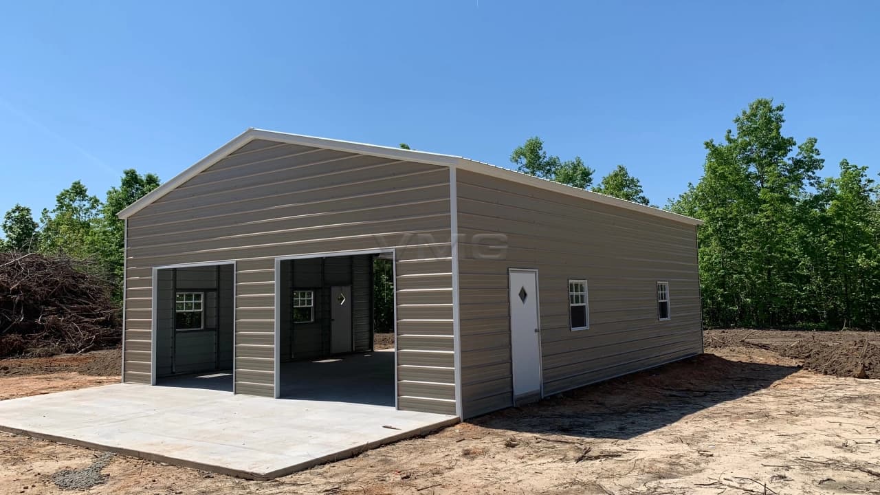 30x40x12 Double Car Metal Garage