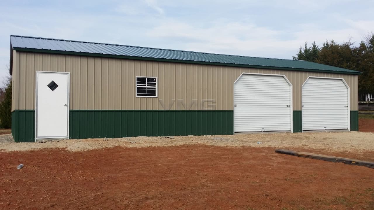 30x55x9 All Vertical Garage Building
