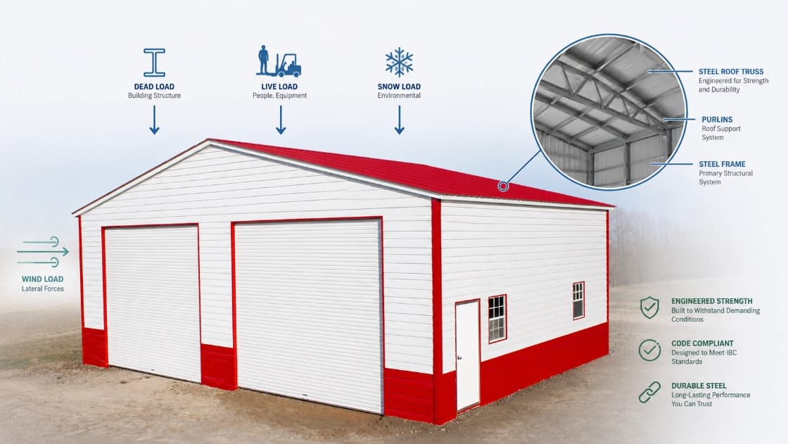 Dead Load vs Live Load: The Hidden Engineering Factor That Determines How Long Your Steel Barn Lasts