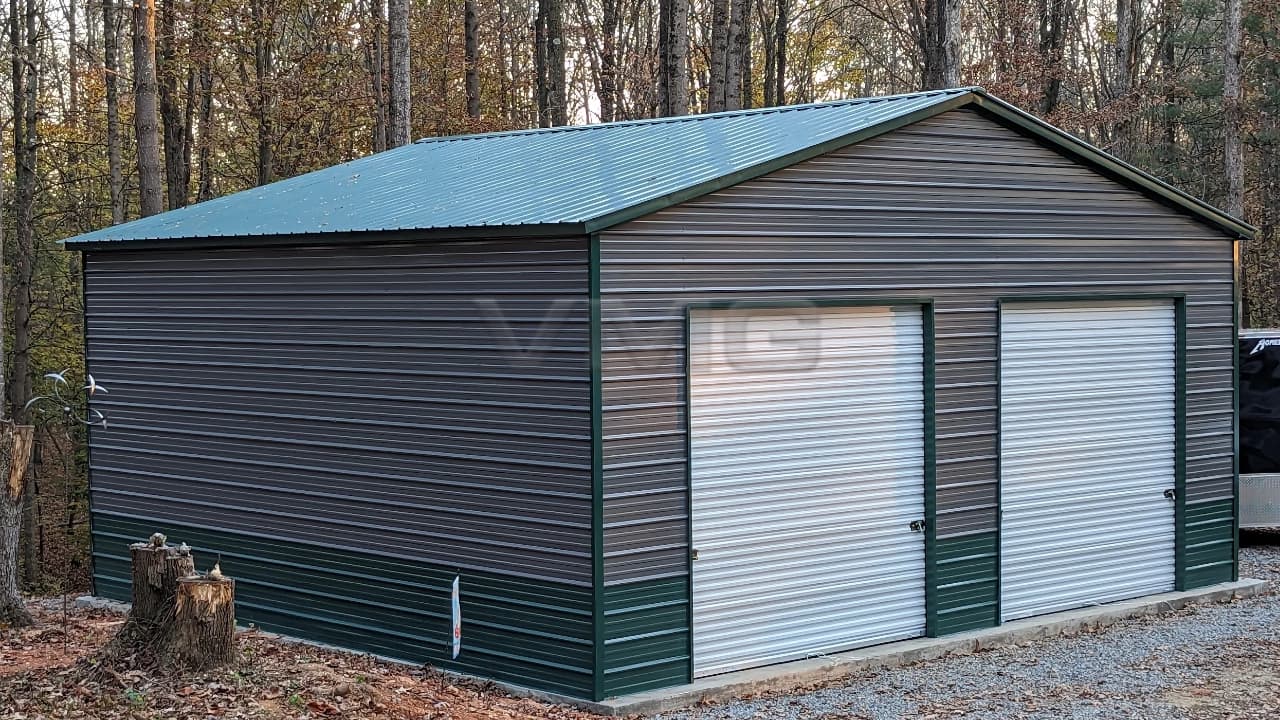 24x21x10 Vertical Roof Garage