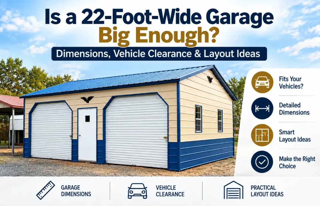 Is a 22-Foot-Wide Garage Big Enough? Dimensions, Vehicle Clearance & Layout Ideas