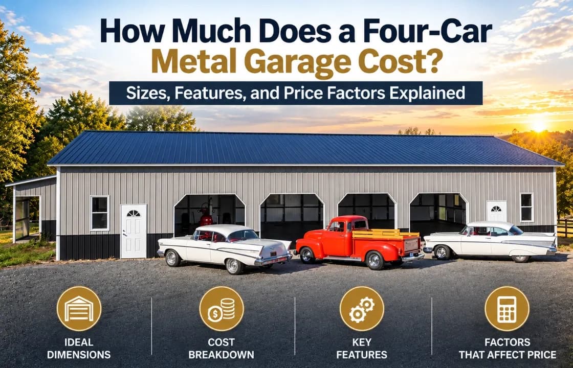 How Much Does a Four-Car Metal Garage Cost? Sizes, Features, and Price Factors Explained