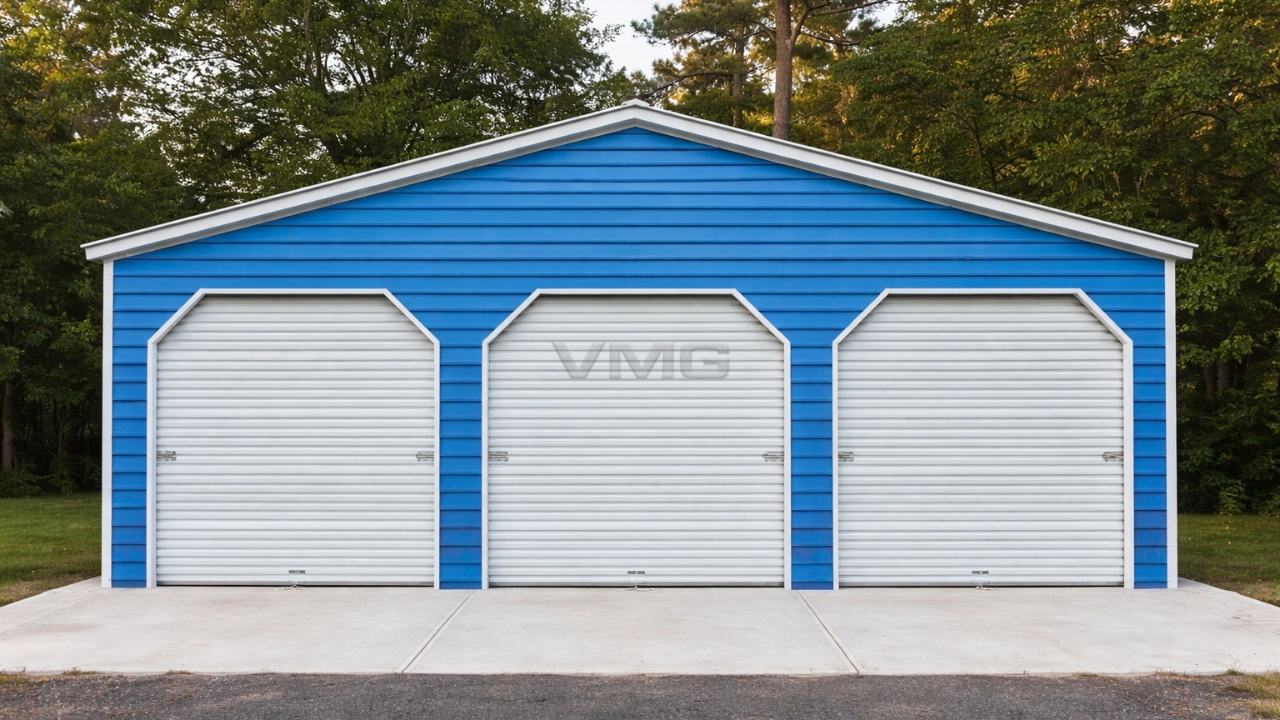 30'x30'x9' Prefab Metal Garage | 30x30 Steel Garage