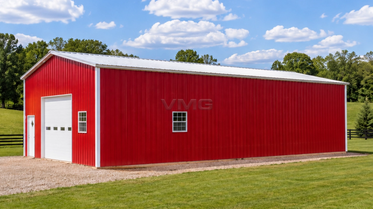 26x36x15 Metal Garage Side View Ai Illustration