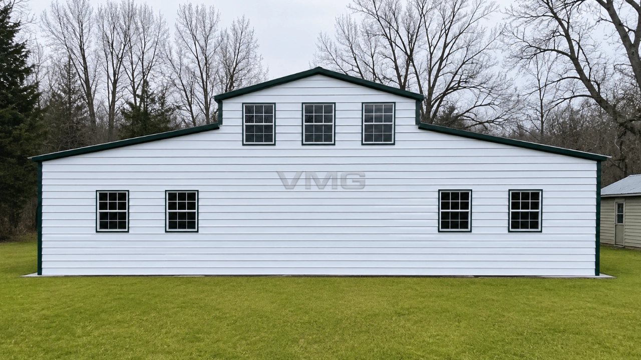 39x35x13 Agricultural Metal Barn Back View Ai