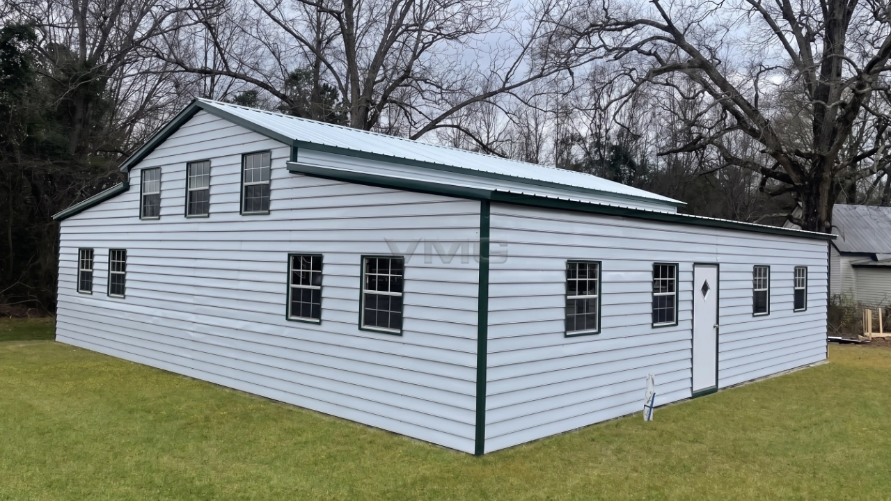 39x35x13 Agricultural Steel Barn Side View