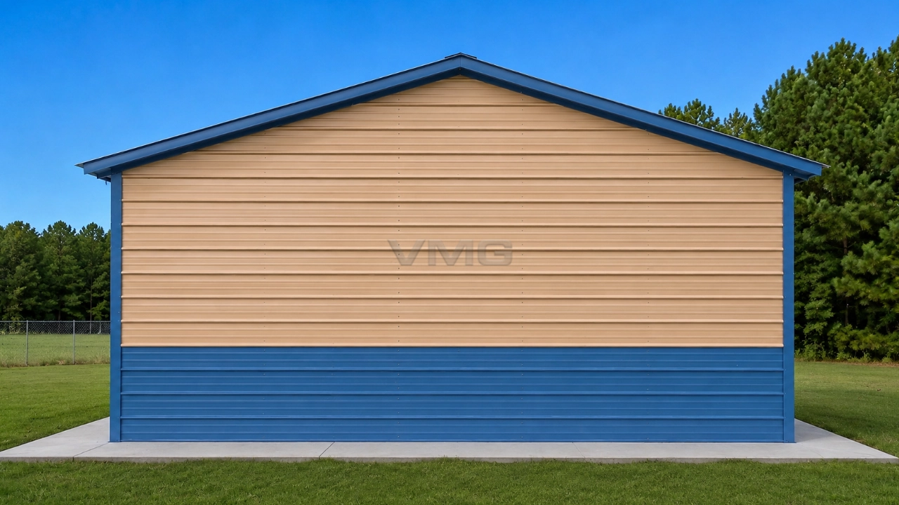 20×26 Metal Garage Back View Ai