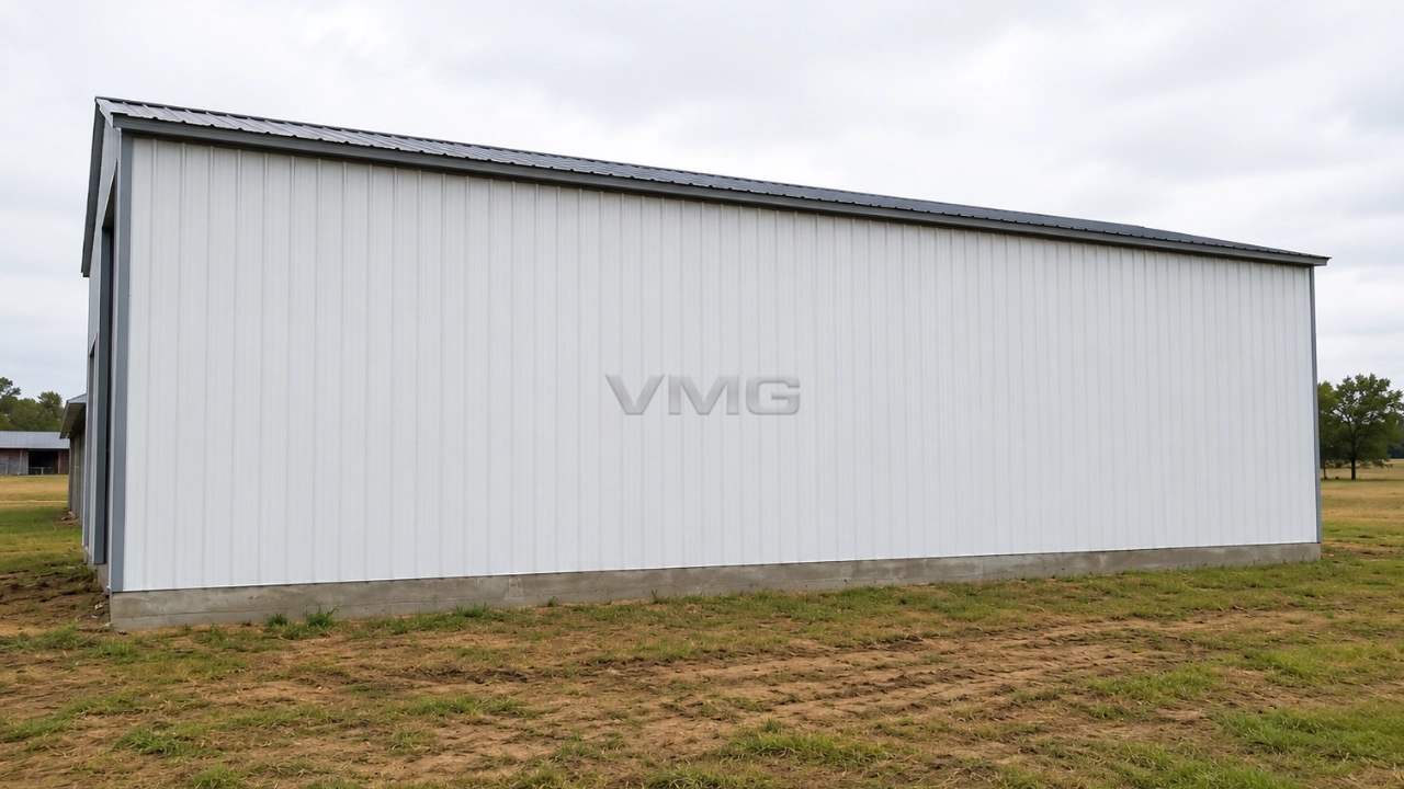 26x40x14 Steel Workshop Building Side View Ai