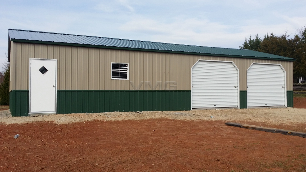 30x55x9 All Vertical Garage Building