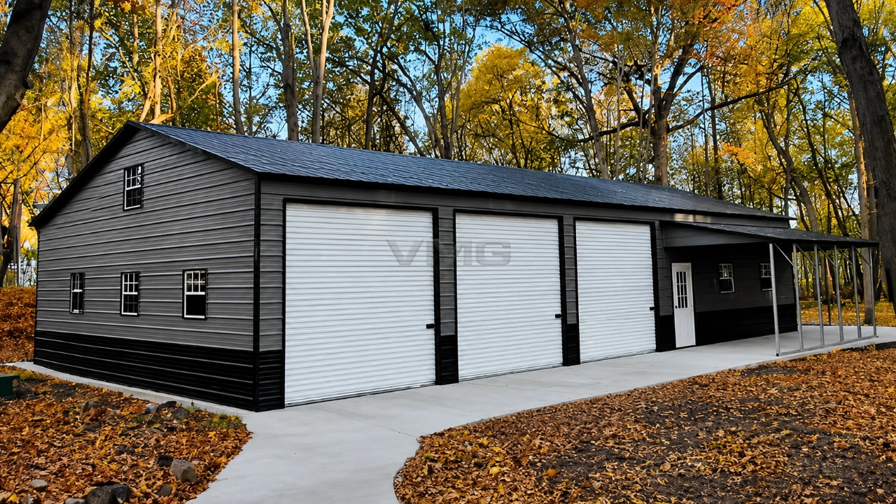 30x71x12 Commercial Building With Lean To