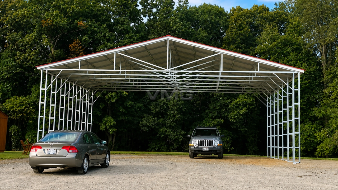 40x40x14 Commercial Steel Shelter