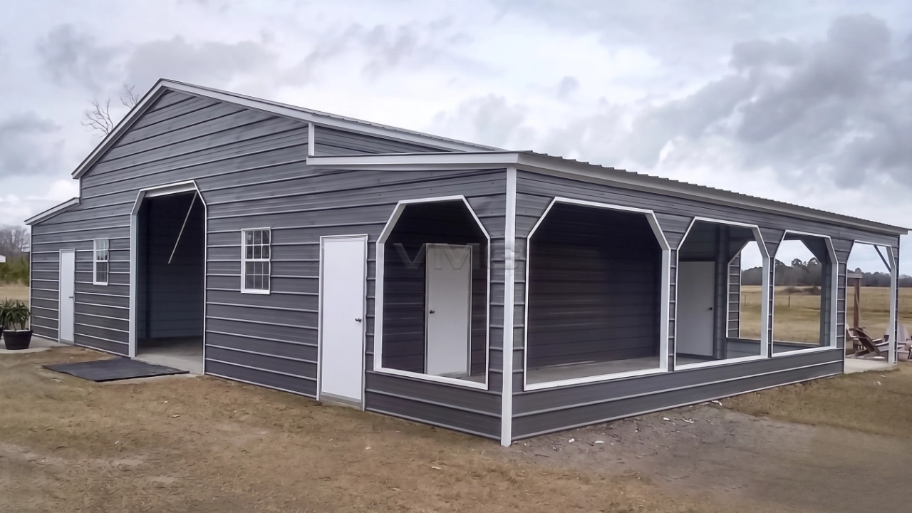 54x45x12 Metal Barn Building