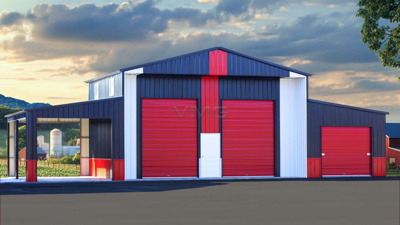 58x25x16 Three-Tone Agricultural Barn