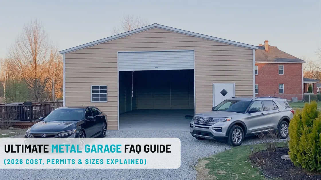 Ultimate Metal Garage FAQ Guide (2026 Cost, Permits & Sizes Explained)