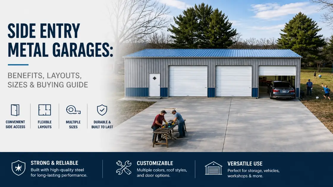 Side Entry Metal Garages: Benefits, Layouts, Sizes & Buying Guide