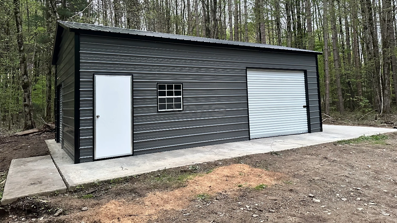18x21x10 Vertical Roof Garage