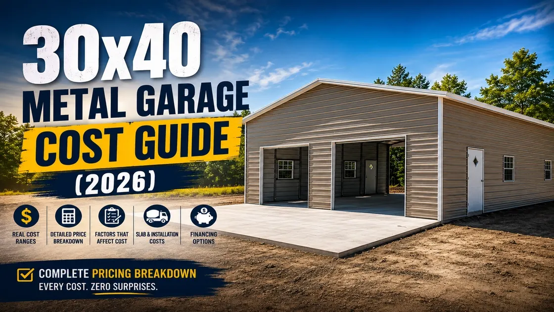 30×40 Metal Garage Cost Guide (2026): Complete Pricing Breakdown