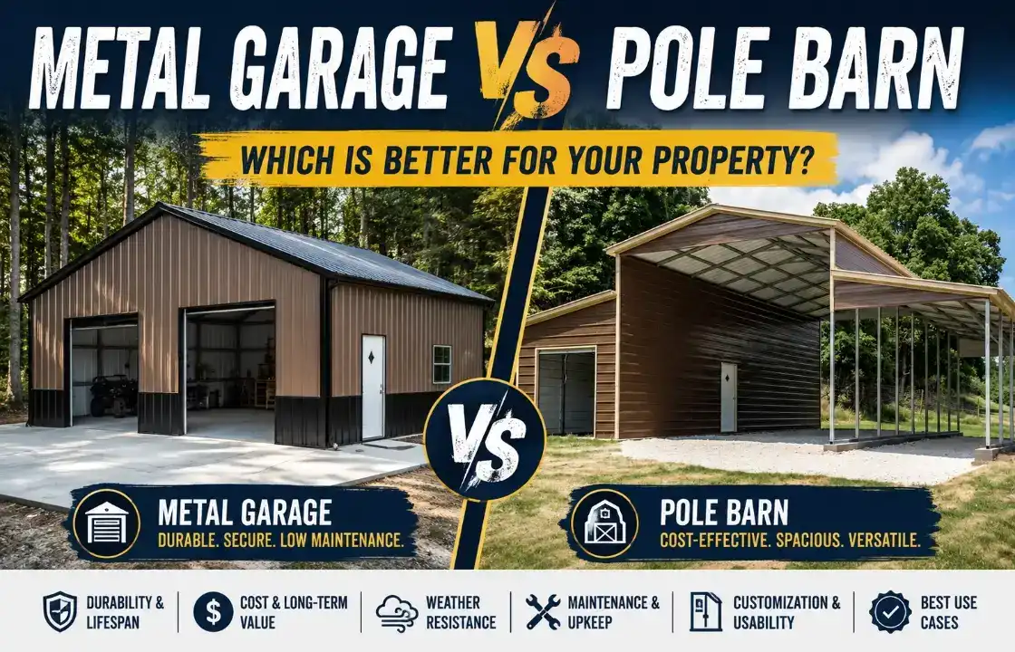 Metal Garage vs Pole Barn: Which Is Better for Your Property?