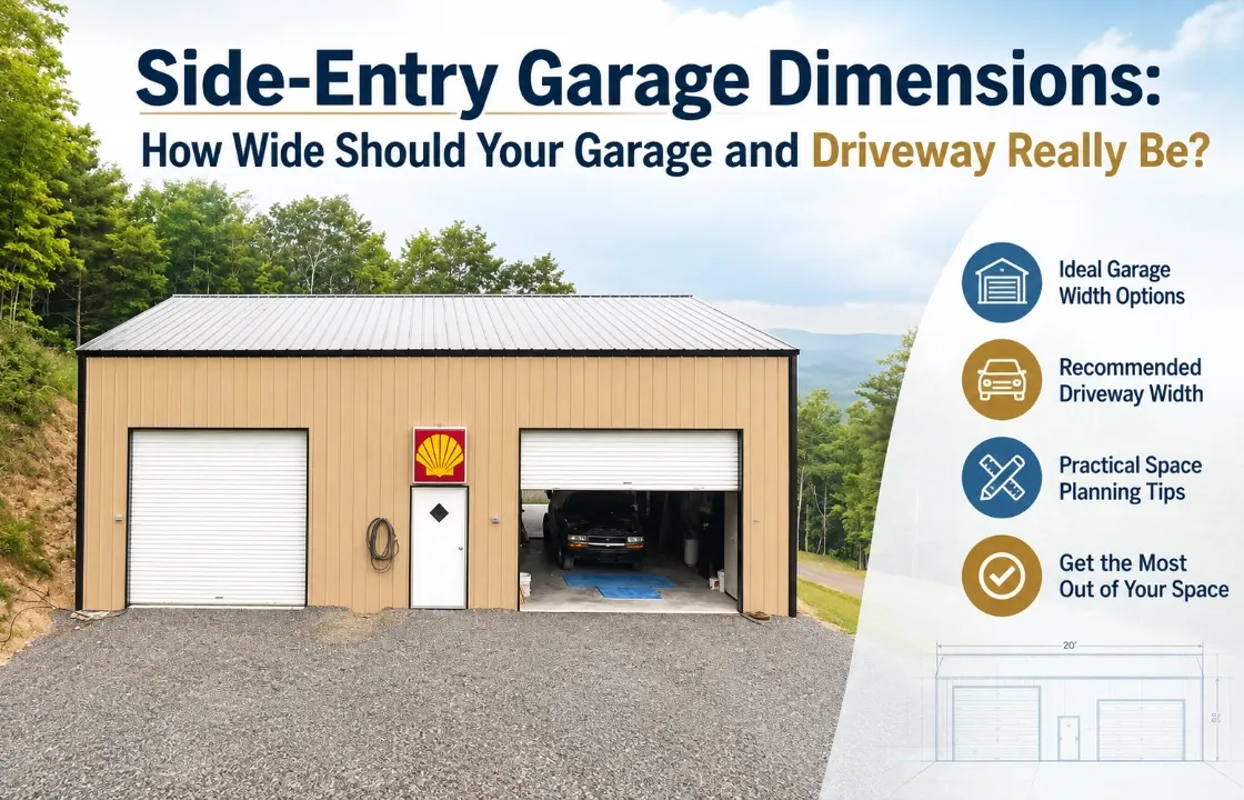 Side-Entry Garage Dimensions: How Wide Should Your Garage and Driveway Really Be?