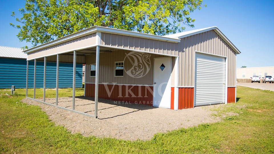 18x26x10 All Vertical Custom Metal Building - Viking Metal Garages