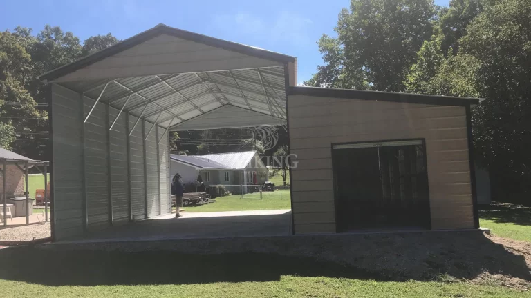 18’x30’x12′ RV Garage With Enclosed Lean To