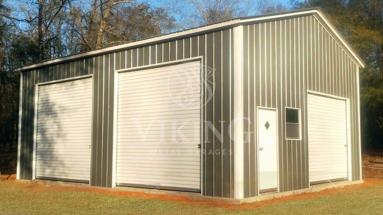 22x30x12 Enclosed All Vertical Side Entry Garage
