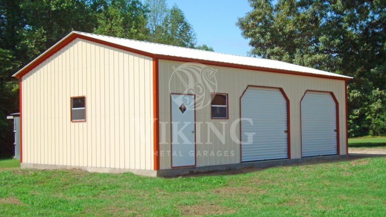 24’X36’X10′ All Vertical Fully Enclosed Garage