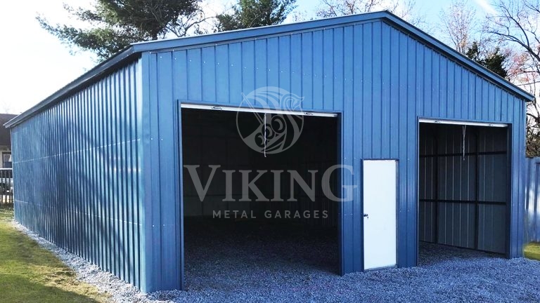 30’X40’X12′ All Vertical Metal Garage