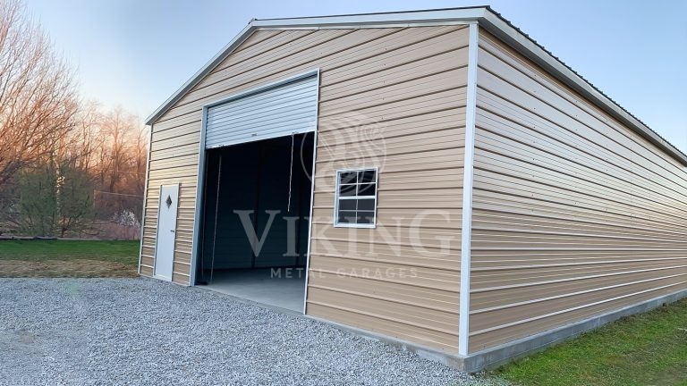 30x40x12 Enclosed Metal Garage