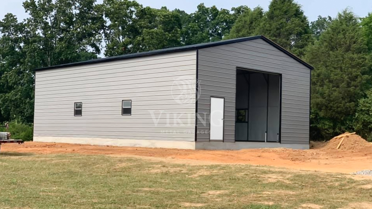 30x40x12 fully enclosed garage - viking metal garages