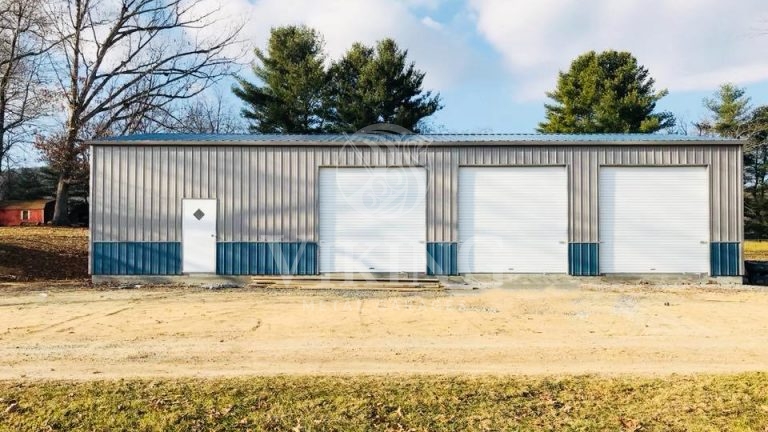 30x60x12 Fully Enclosed All Vertical Side Entry Garage