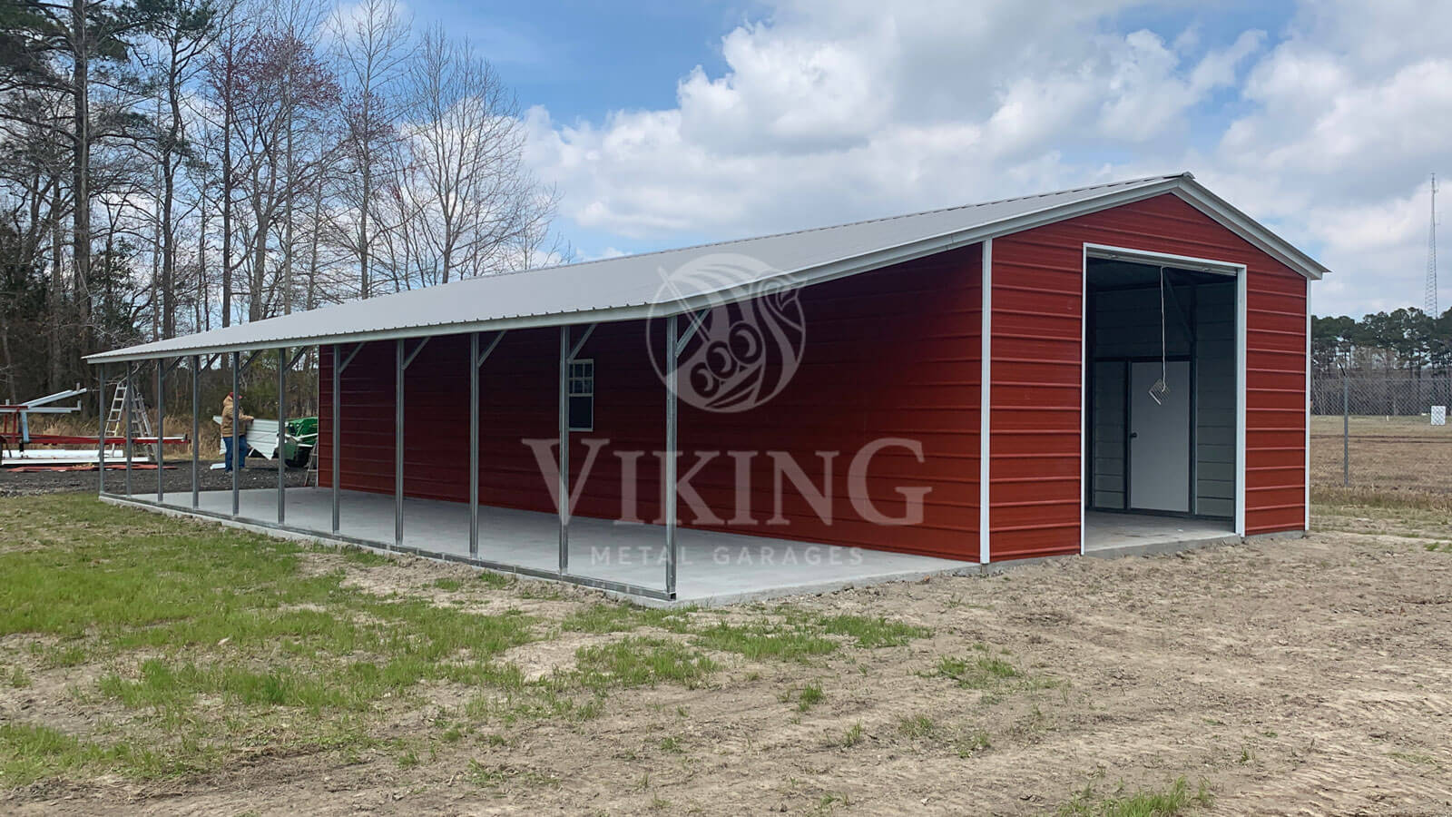 Lean-to Metal Garage