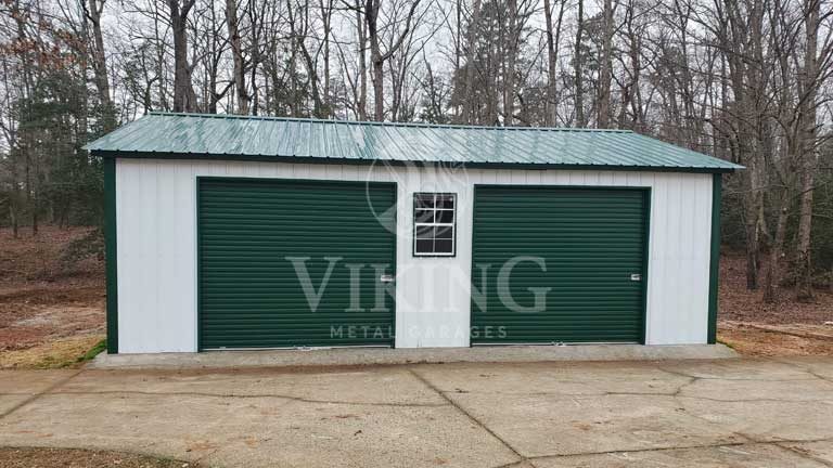 24’X30’X9′ All Vertical Metal Garage