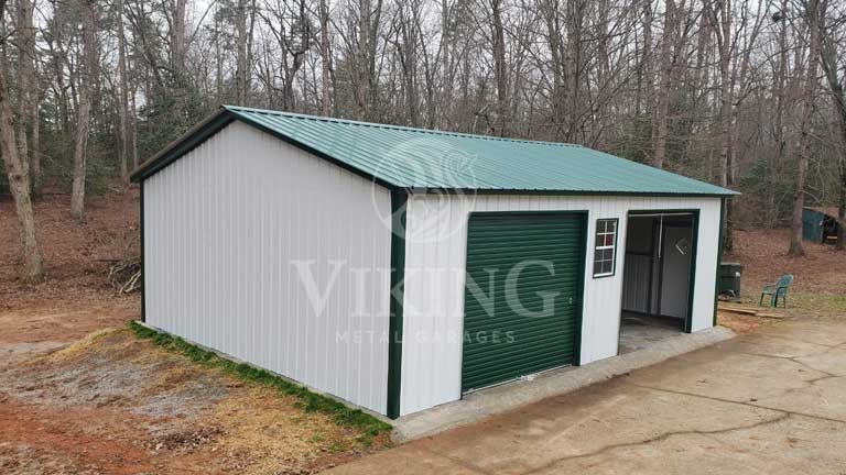 24’X30’X9′ All Vertical Metal Garage