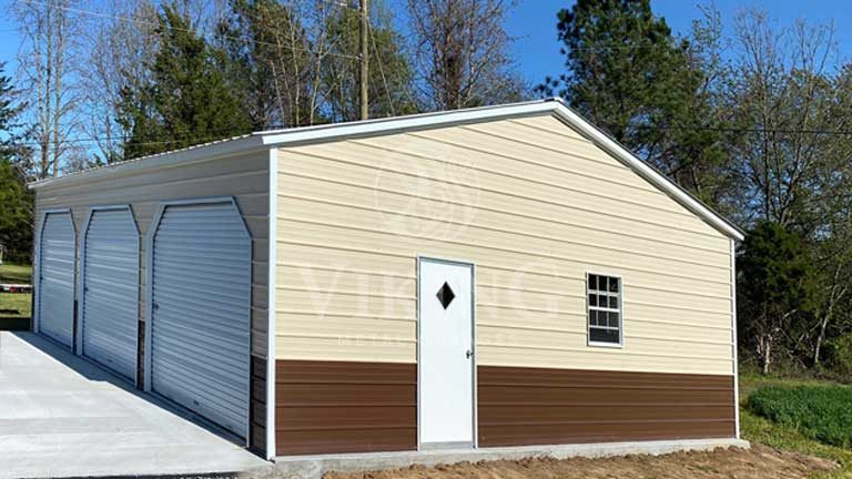 24’X35’X9′ Vertical Style Metal Garage