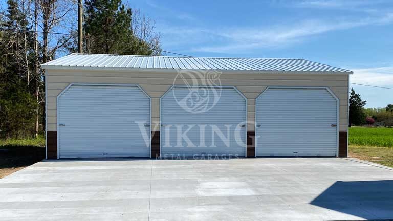 24’X35’X9′ Vertical Style Metal Garage