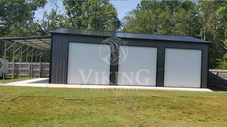 30’X40’X12′ Metal Shop with Lean-To