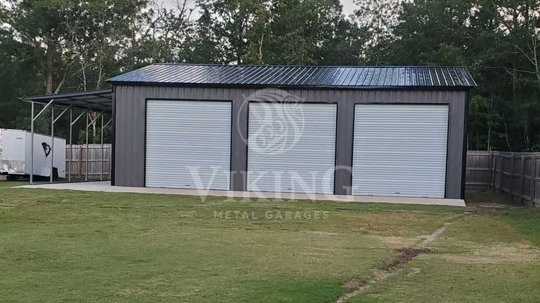 30’x40’x12′ Metal Shop with Lean-To