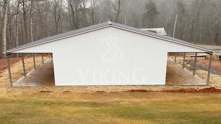 36x40x12 Metal Garage With Lean-to