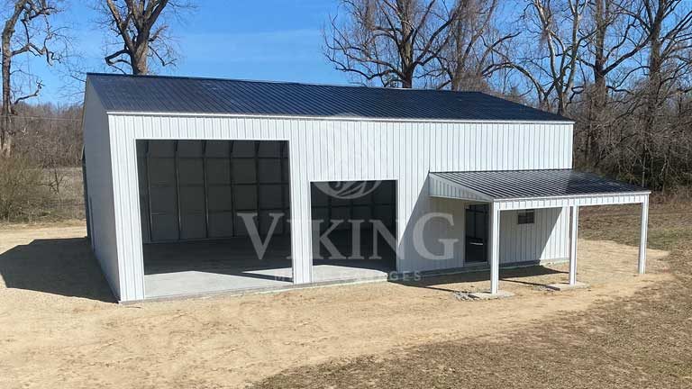 40'x40'x14' Commercial Garage with Lean-to