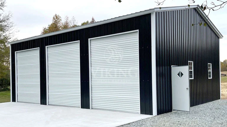 30x45x14 Three Car Metal Garage